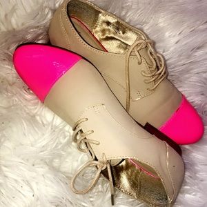 Beige & Hot Pink Shoes